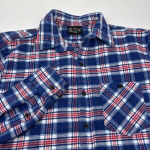 The Vermont Flannel Co. XL Blue Red Plaid Button Up Long Sleeve Flannel Shirt
